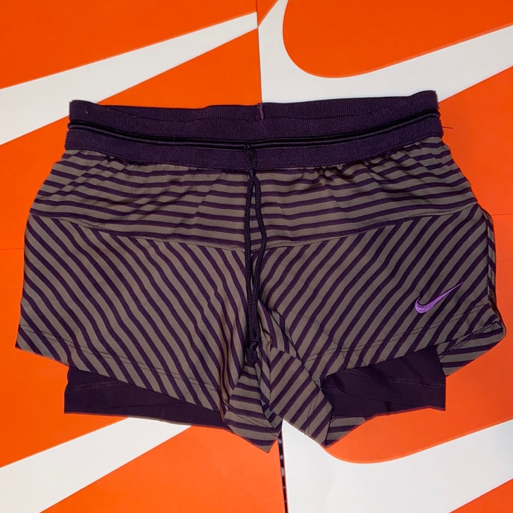 Nike Dri-Fit short purple striped